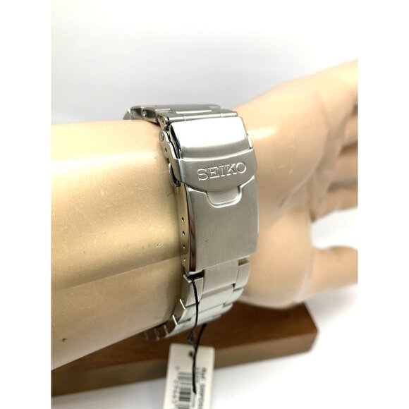 Seiko 5 Men's Watch SRPD59 Automatic Orange Dial Day Date Silver Stainless Steel - Picture 11 of 15